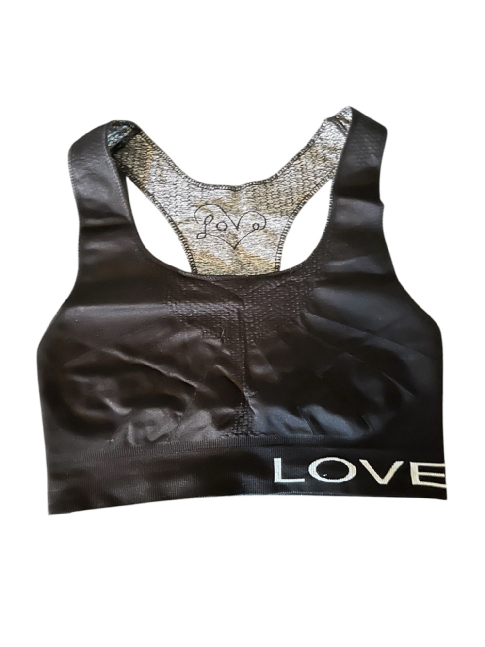 Women's Unbranded Reversible Sports Bra S Black Gray